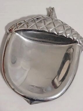 Vtg Acorn Trinket Dish Wilton Armetale RWP Made In USA